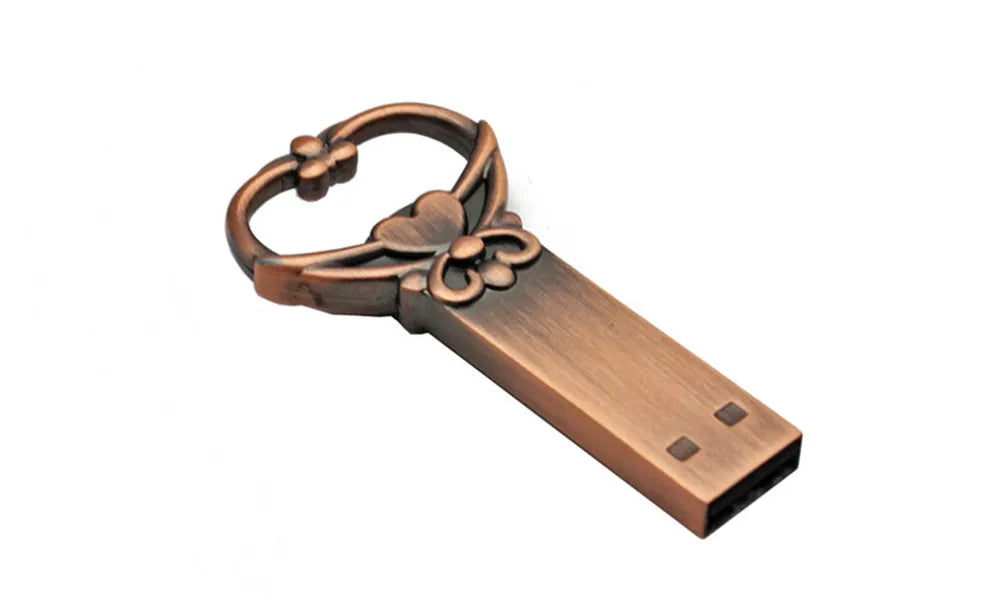 Creative Metal Love Heart USB Flash Drive | Stylish Memory Stick