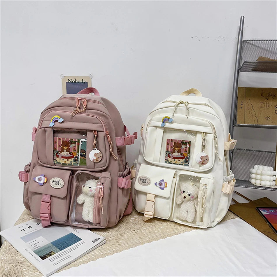 Mochila Bonita Impermeable para Mujer | Mochila Escolar con Múltiples Bolsillos