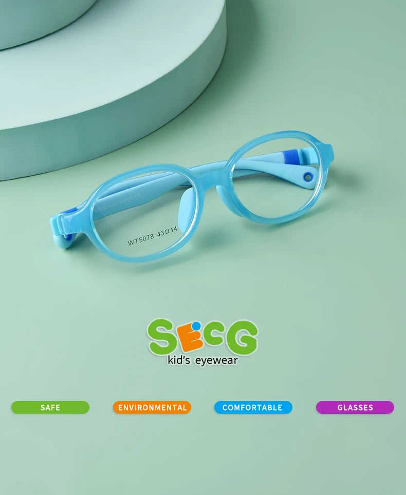 Children's Silicone Glasses Frames | Ultra-Light Myopia Glasses