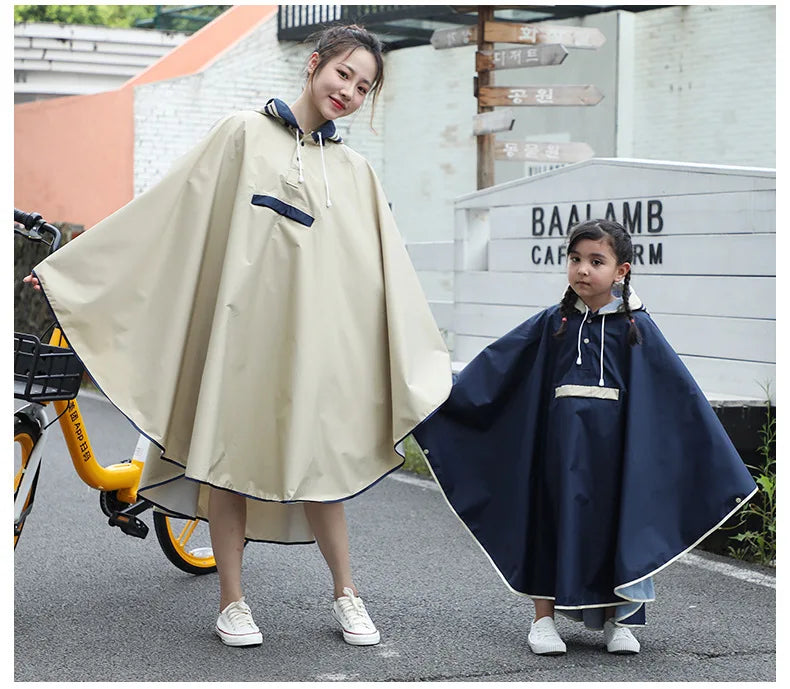 Children Raincoat Boys Girls Rain Coat Trench Poncho Jacket Outdoor Hiking Portable Students Rainwear Clock With Bag Space
