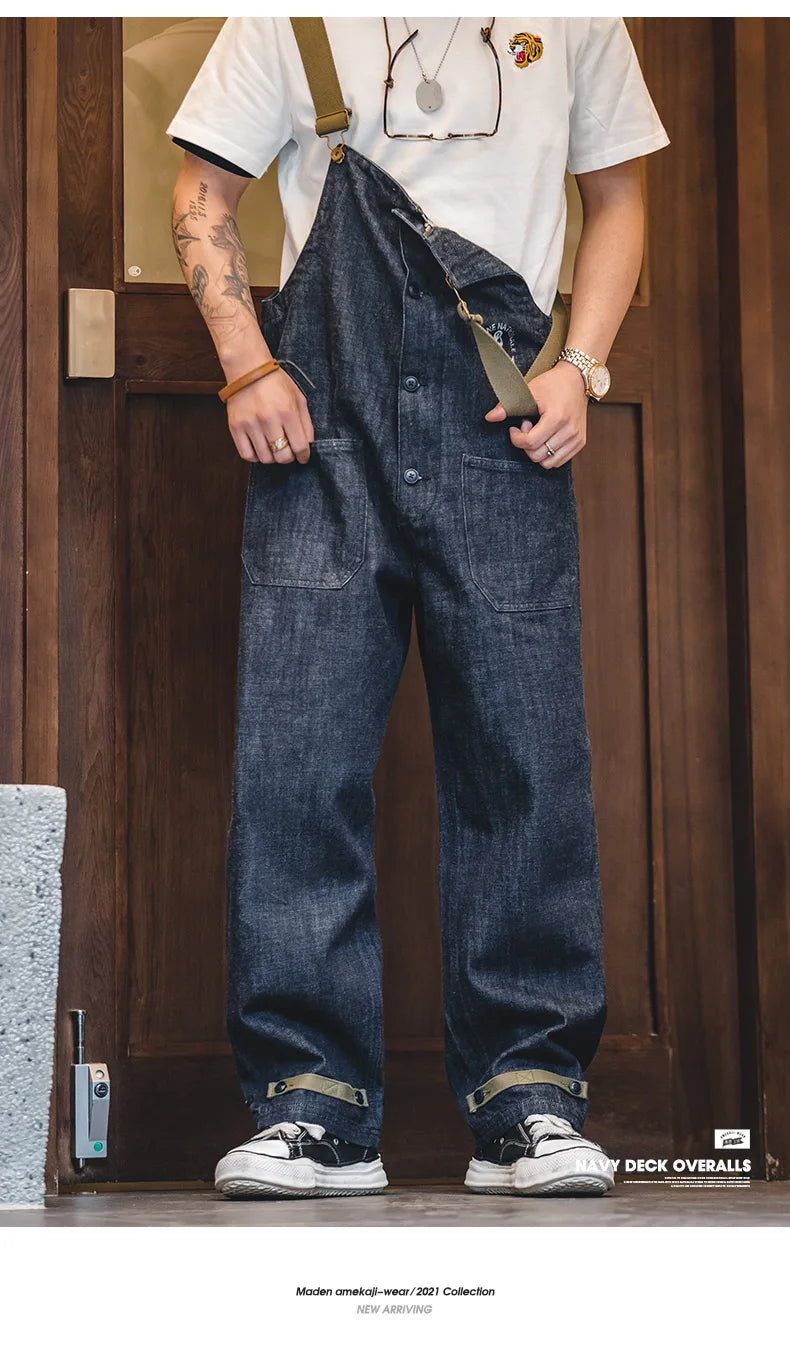 Unisex Vintage Denim Overalls | Stylish Baggy Jumpsuits for All