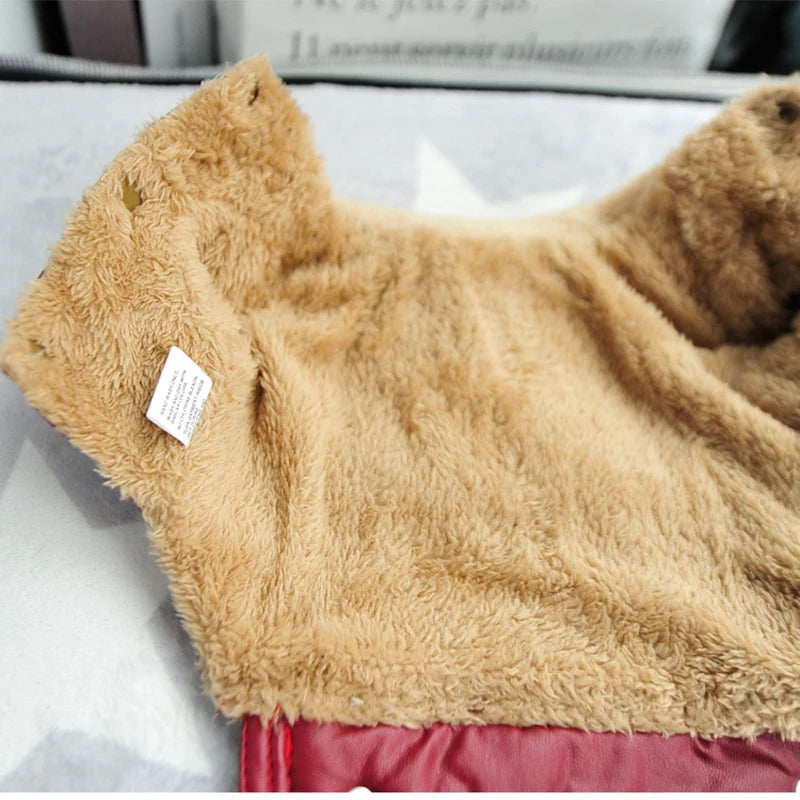 Cozy Leather Winter Pet Jacket | Warm Stylish Dog Coat