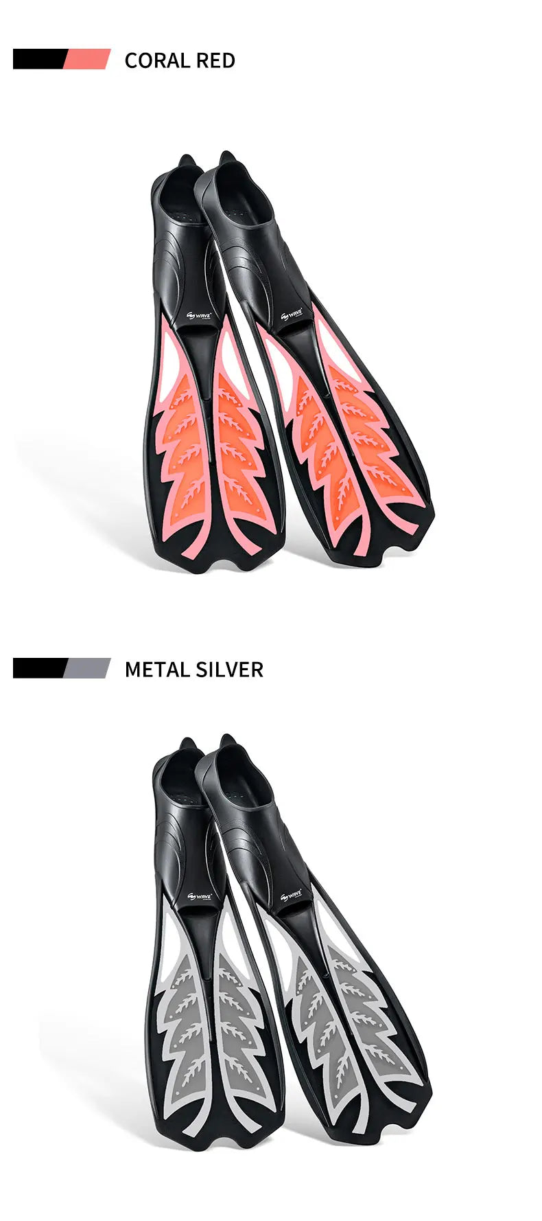 Foliated Adult Diving Flippers | Swim Fins for Snorkeling & Swimming