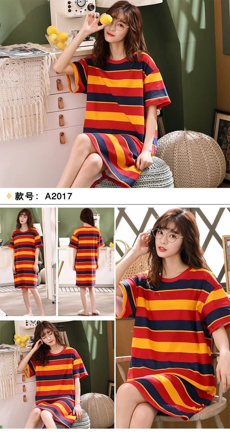 Cute Women's Short Sleeve Nightgown | Plus Size Sleepwear