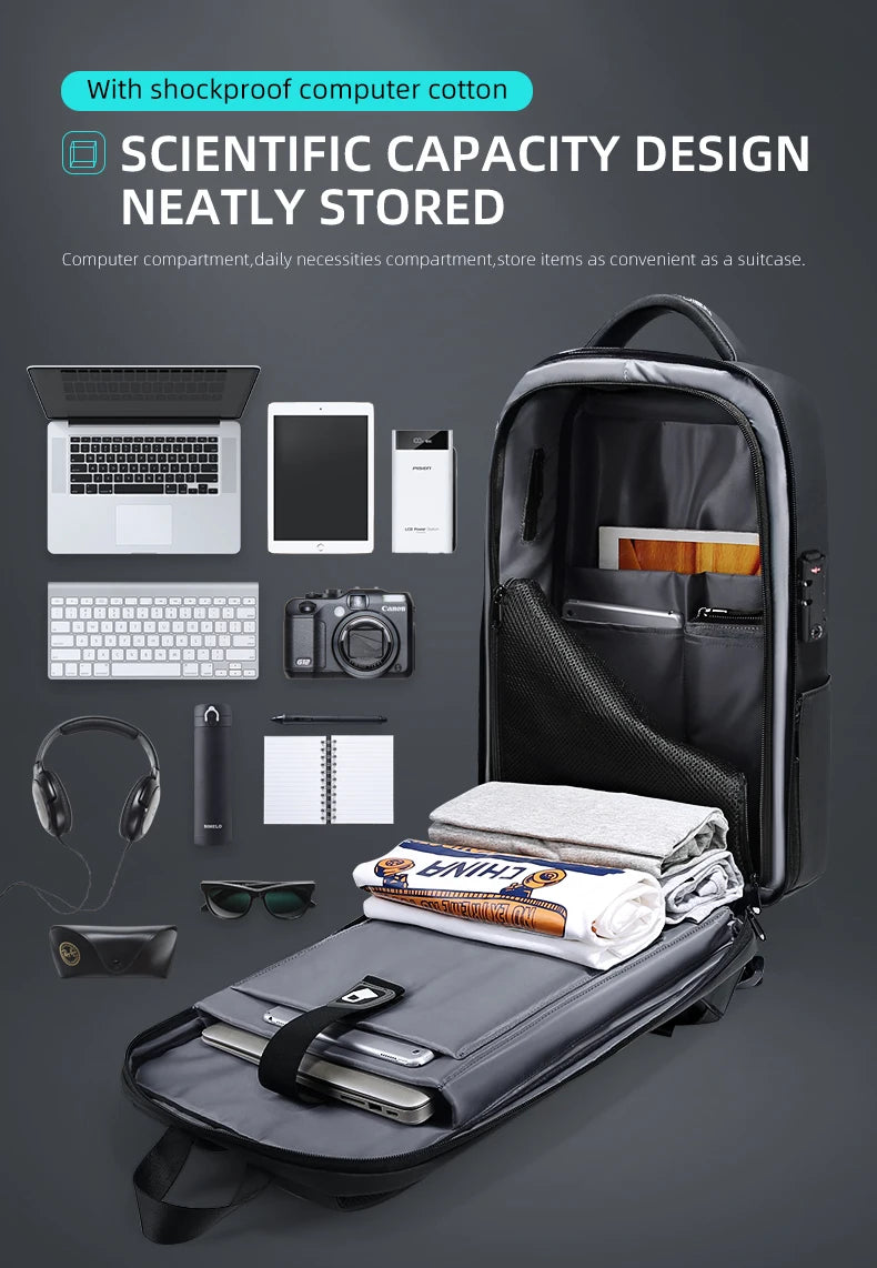 Waterproof Anti-Theft Laptop Backpack | USB Charging Business Bag