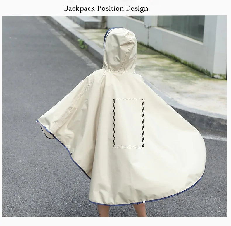 Children Raincoat Boys Girls Rain Coat Trench Poncho Jacket Outdoor Hiking Portable Students Rainwear Clock With Bag Space