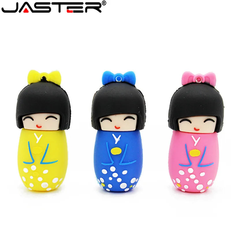 Colorful Cartoon Kimono Doll USB Flash Drive | Fun Storage Solutions