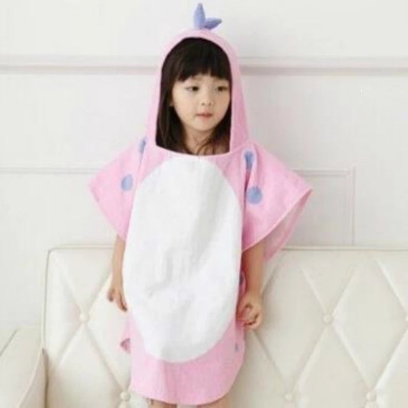Adorable albornoz de dinosaurio para bebés | Toalla poncho suave con capucha