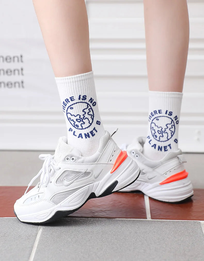 Trendy Blue Kawaii Summer Crew Socks | Stylish Couples Tube Socks
