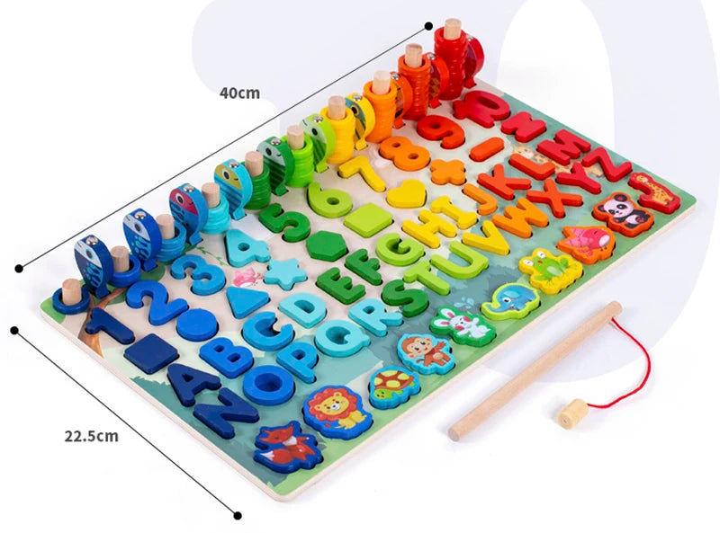 3D Montessori Educational Toy for Kids | Magnetic Fishing Shapes
