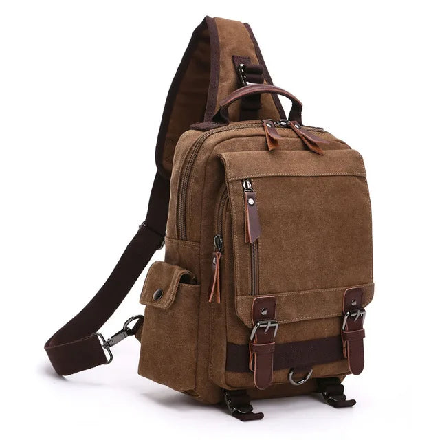 Versatile Small Canvas Backpack for Travel and School