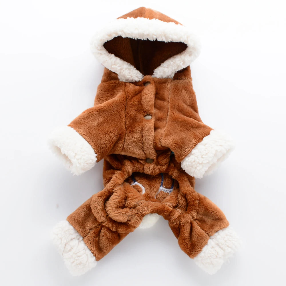 Cute Bear Dinosaur Dog Costume | Warm Winter Coat for Pets