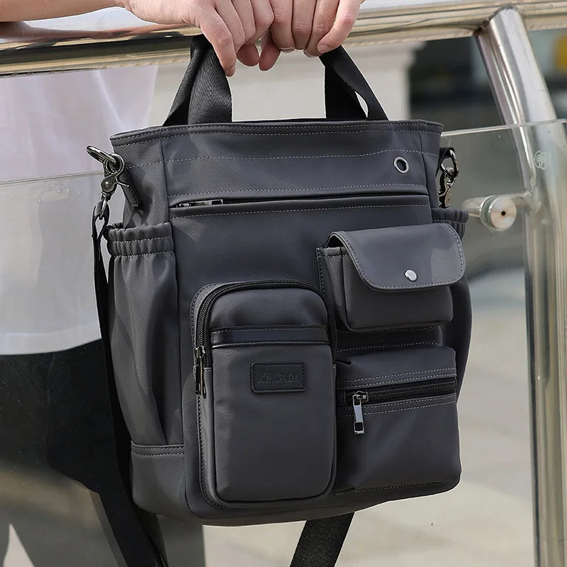 Men's Vintage Canvas Crossbody Handbag | Large Casual Tote Bag