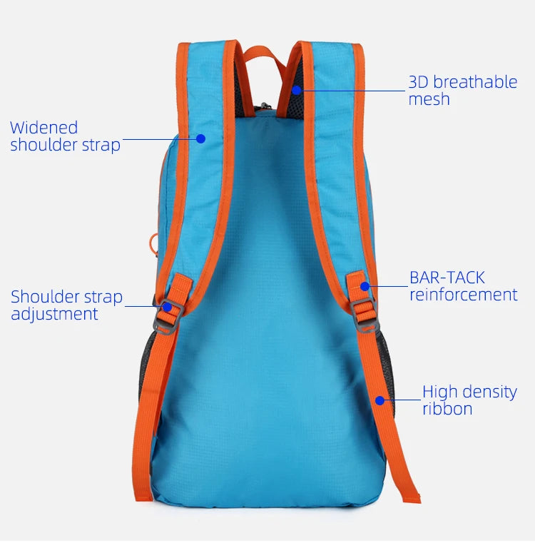22L Ultralight Portable Foldable Backpack for Outdoor Adventures