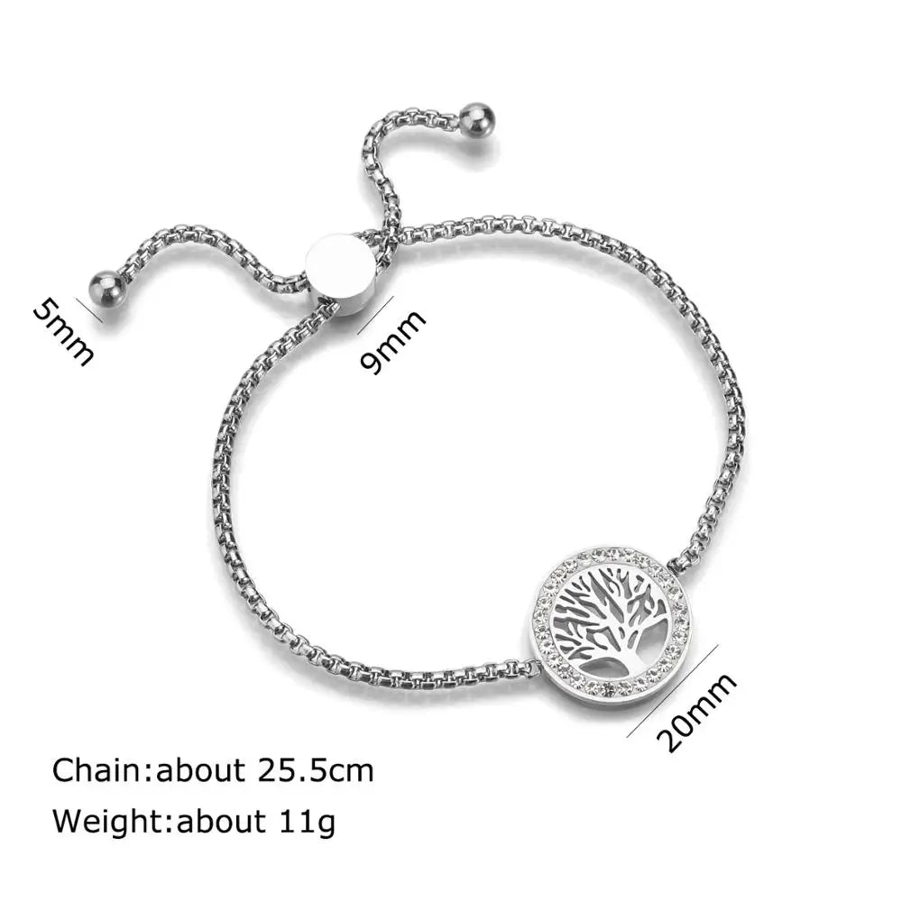 Adjustable Heart Crystal Bracelets for Women | Elegant Gift