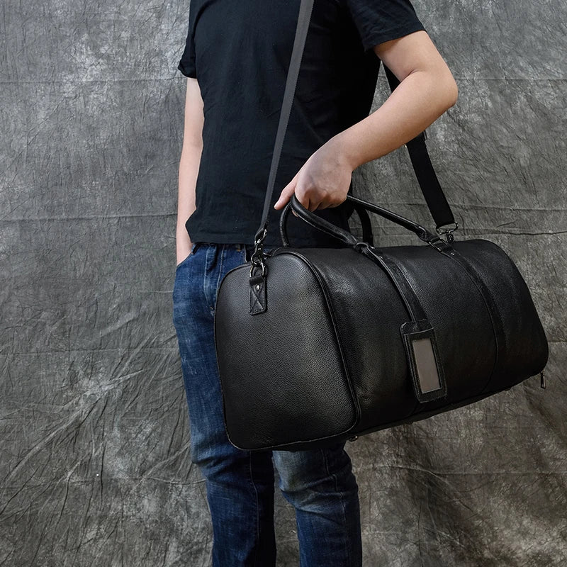 Luxury Genuine Leather Travel Bag for Men & Women | Versatile Duffle