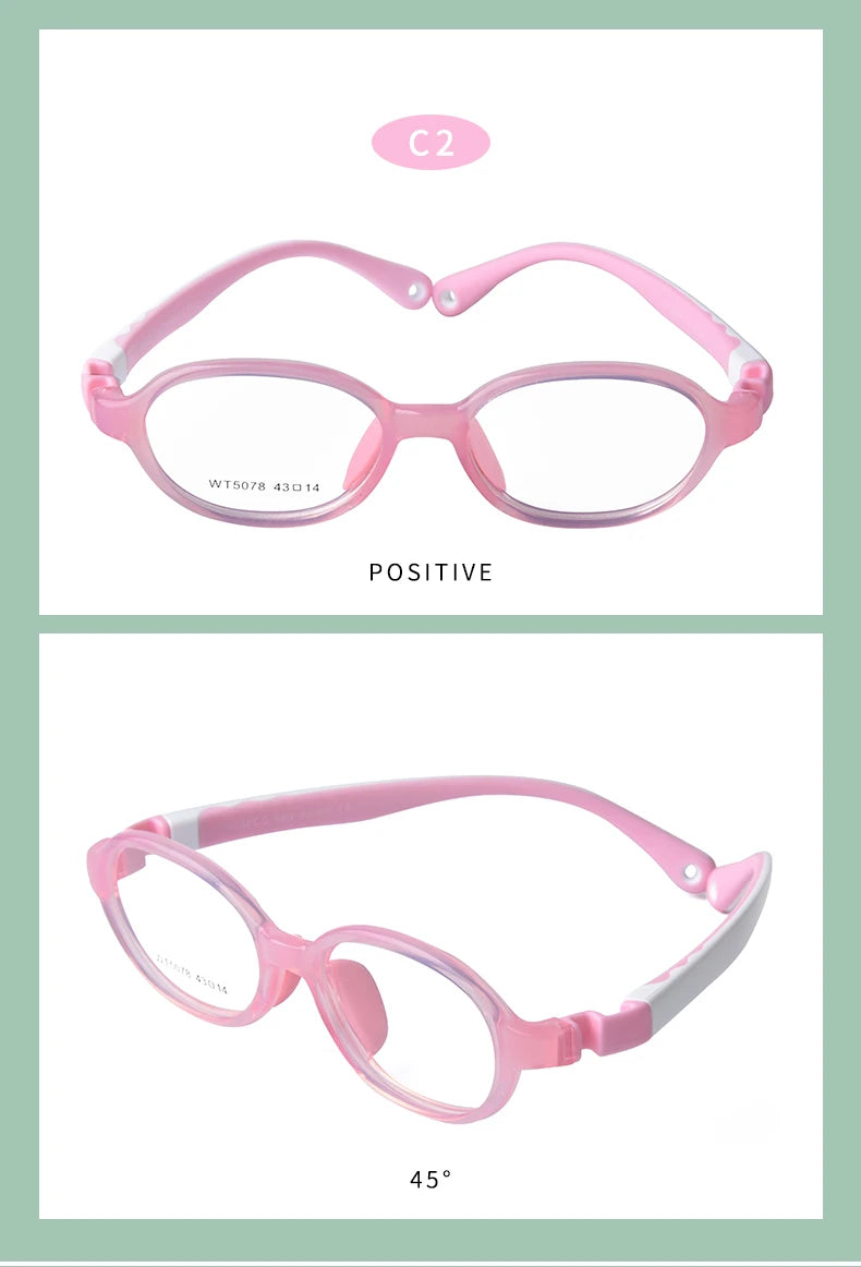 Children's Silicone Glasses Frames | Ultra-Light Myopia Glasses