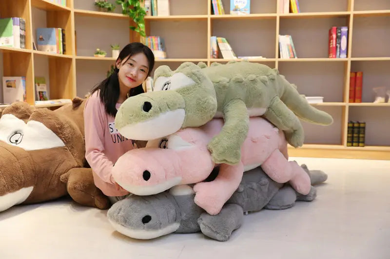 Lifelike Alligator Plush Toys | Soft Crocodile Filled Cushions