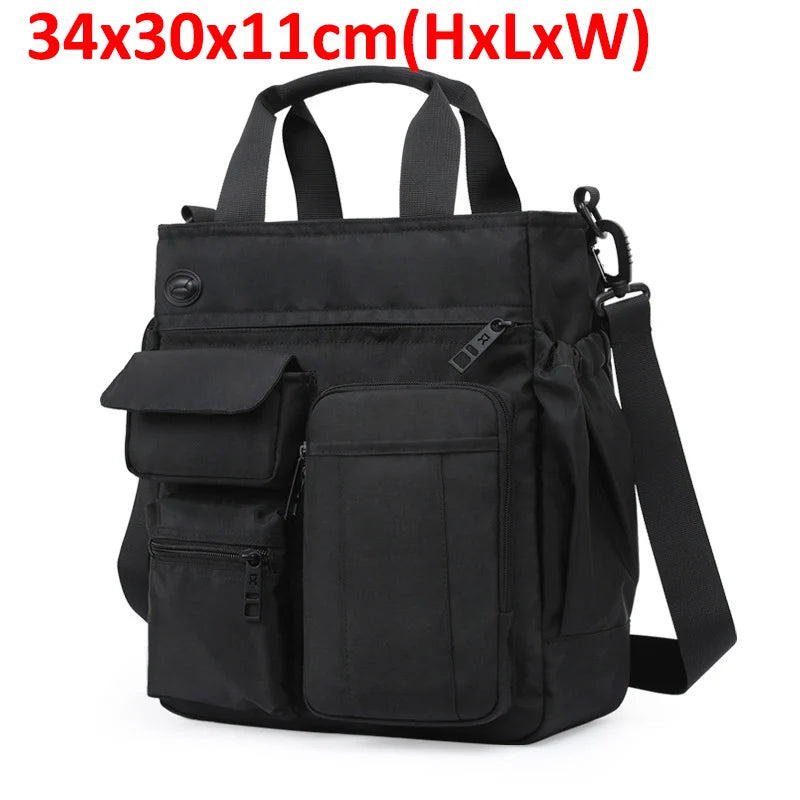 Men's Vintage Canvas Crossbody Handbag | Large Casual Tote Bag