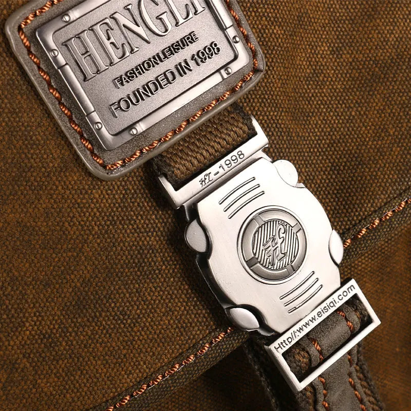 Vintage Canvas Backpack for Men & Teens | School & Travel Rucksack