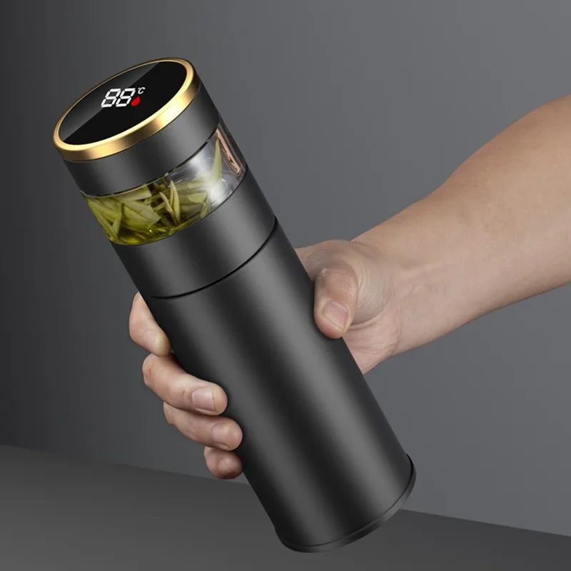 Smart LED Display Vacuum Tea Cup | Insulated Stainless Steel Bottle