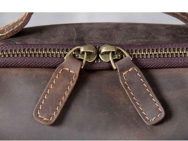 Vintage Genuine Leather Backpack for Men | Stylish Daily Rucksack