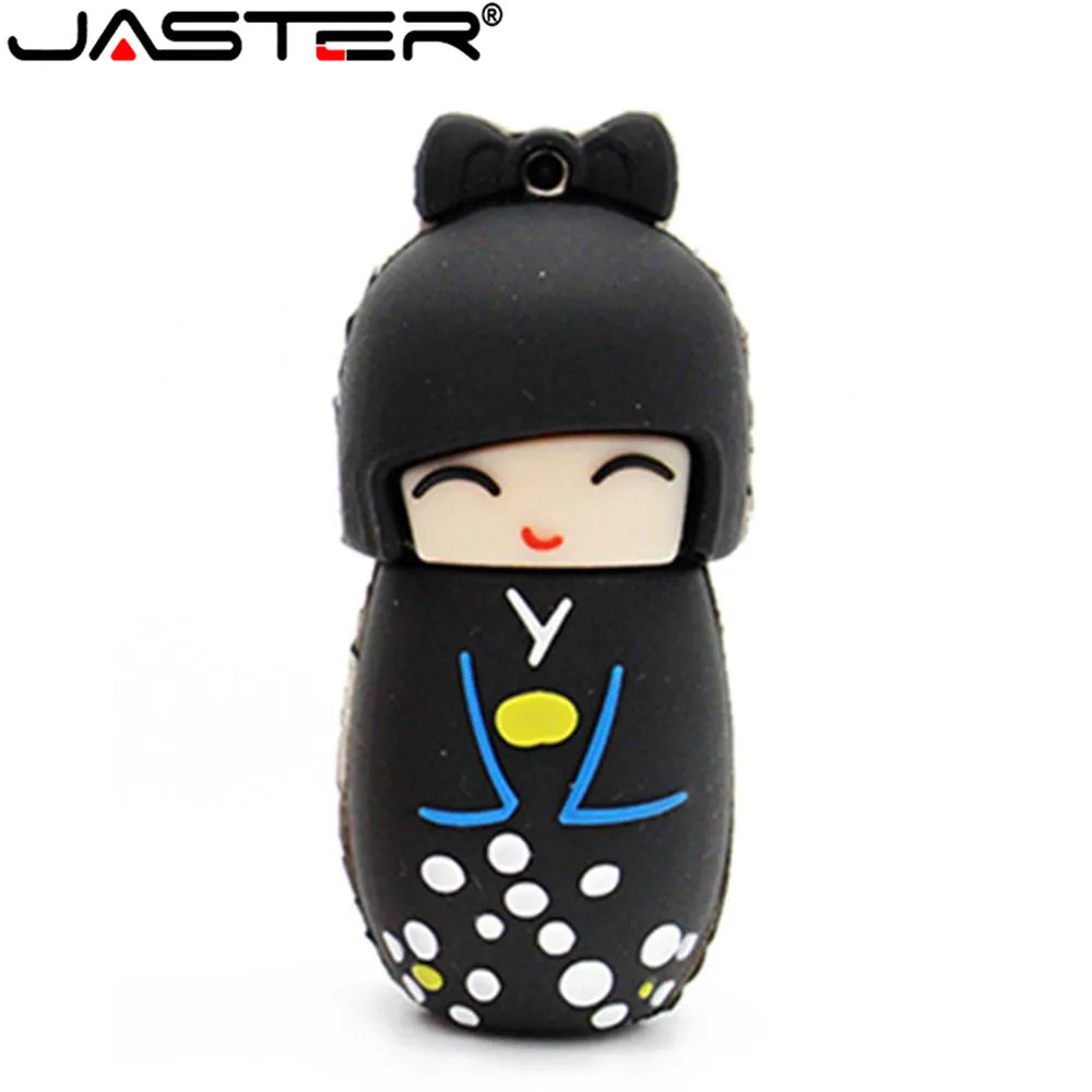 Colorful Cartoon Kimono Doll USB Flash Drive | Fun Storage Solutions