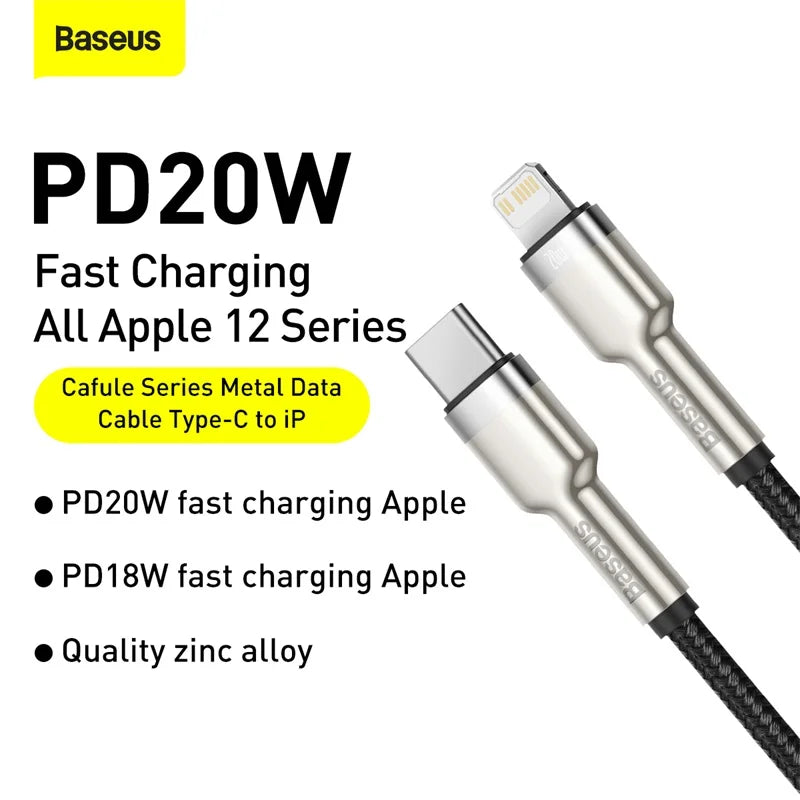 20W Fast Charging USB-C Cable for iPhone & iPad | High-Speed Data Transfer