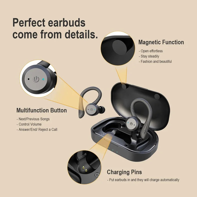 Waterproof Bluetooth Earphones | 20 Hours Playtime & Comfort Fit