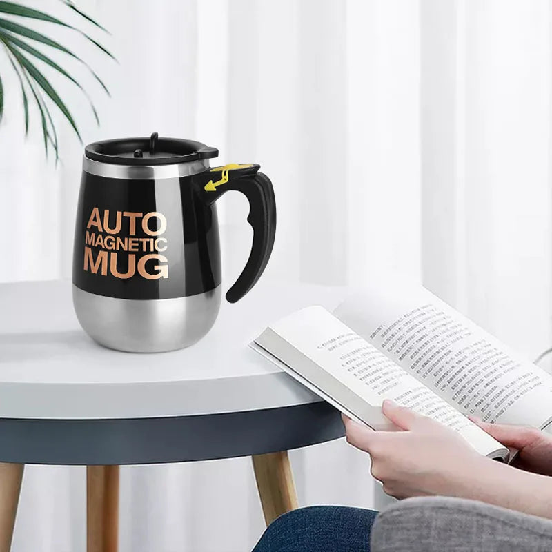 Taza eléctrica autoagitadora | Mezclador inteligente para café y leche