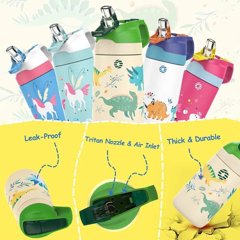 Vacuum Water Bottle for Children | BPA Free, Healthy Straw Design