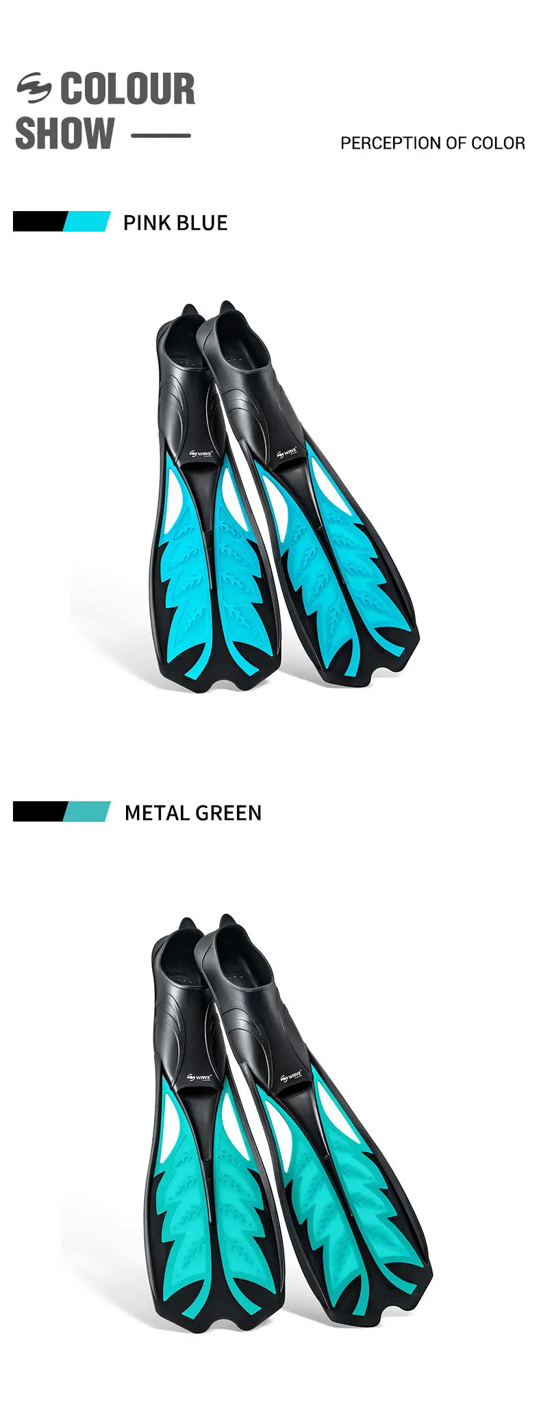 Foliated Adult Diving Flippers | Swim Fins for Snorkeling & Swimming