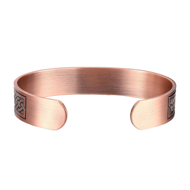 Magnetic Pure Copper Cuff Bangle for Men and Women | Adjustable Bracelet