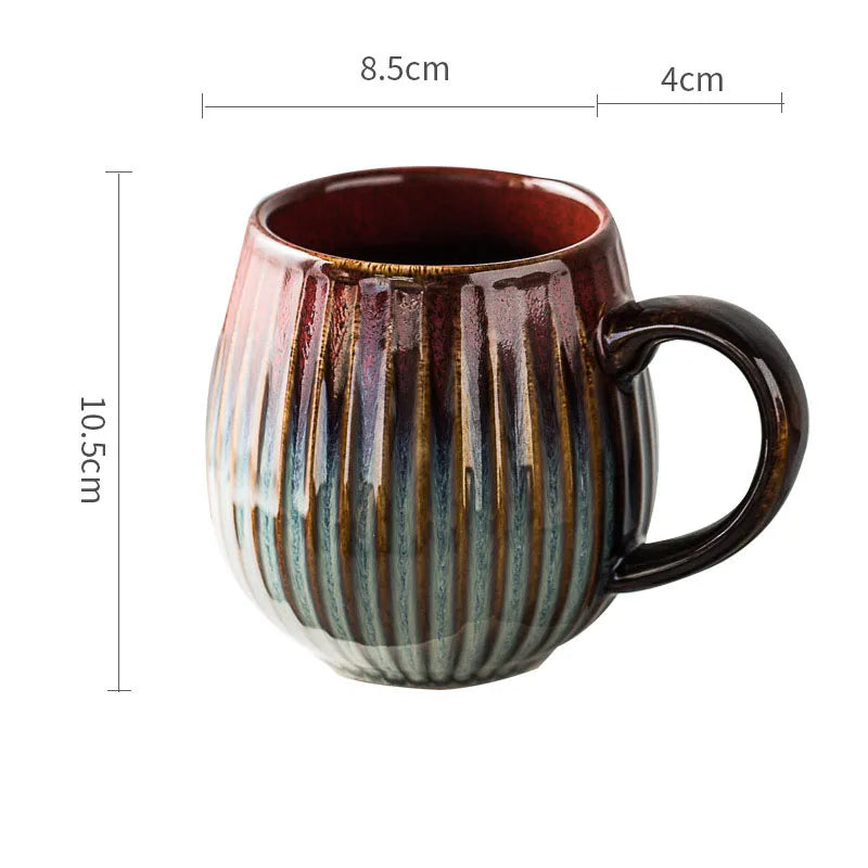 Large Capacity Retro Ceramic Mug | Hand Warmer Coffee Cup
