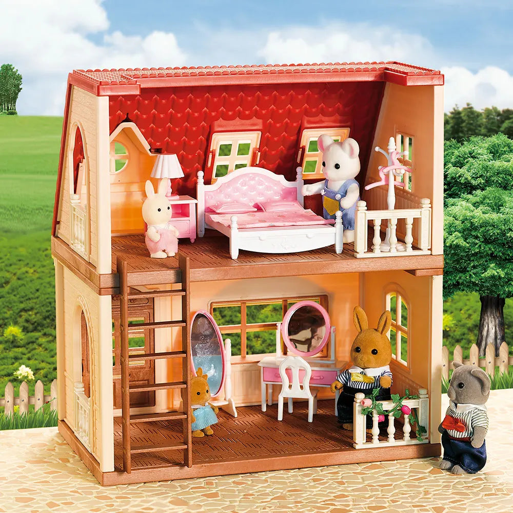 Double Story Villa Dollhouse | Enchanting Animal Play Set