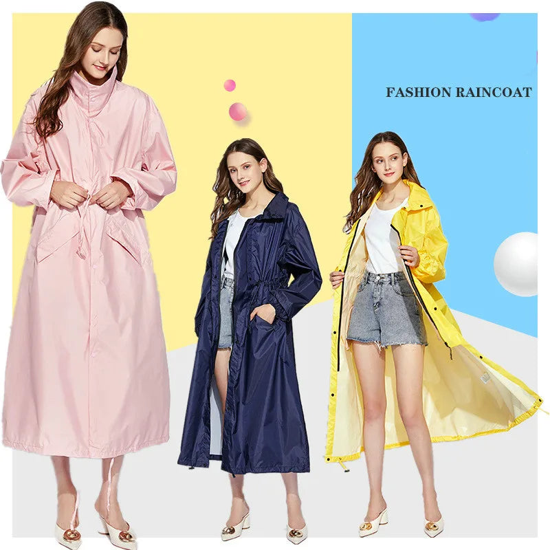 Breathable Waterproof Long Rain Coat Poncho for All Weather