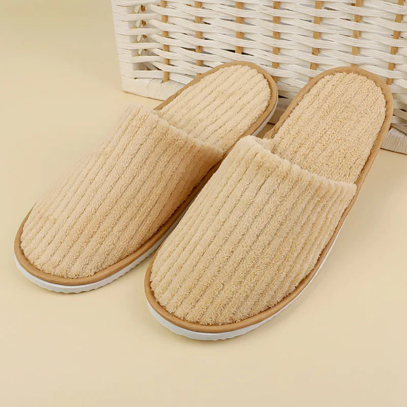 Comfortable Disposable Cotton Slippers | Hotel & Home Use