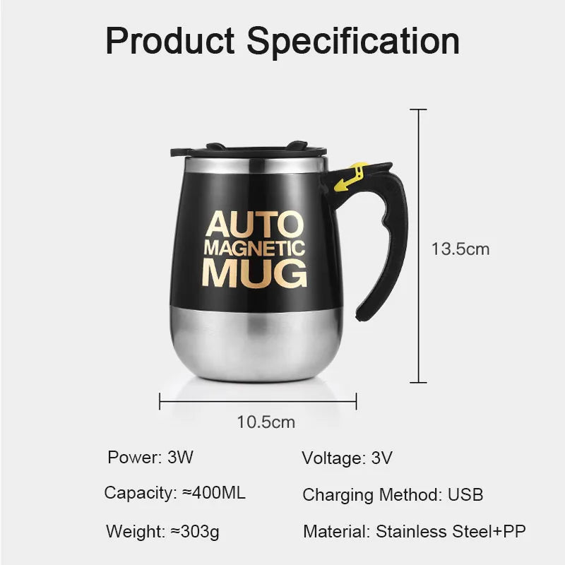 Taza eléctrica autoagitadora | Mezclador inteligente para café y leche