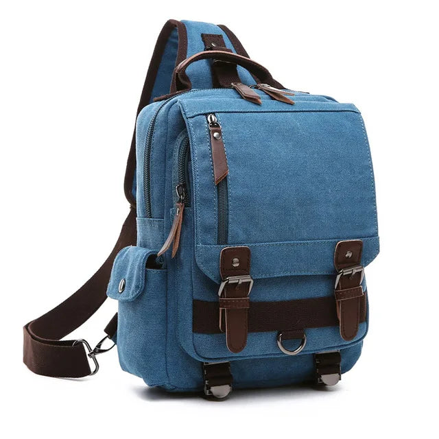 Versatile Small Canvas Backpack for Travel and School