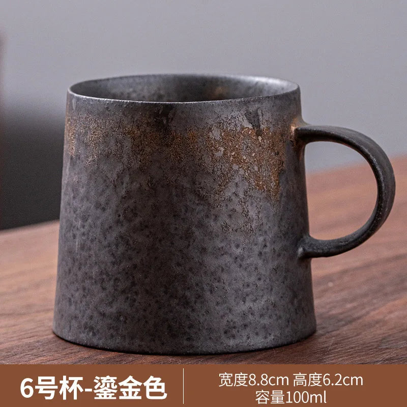 Taza de café vintage japonesa | Vajilla de cerámica retro única