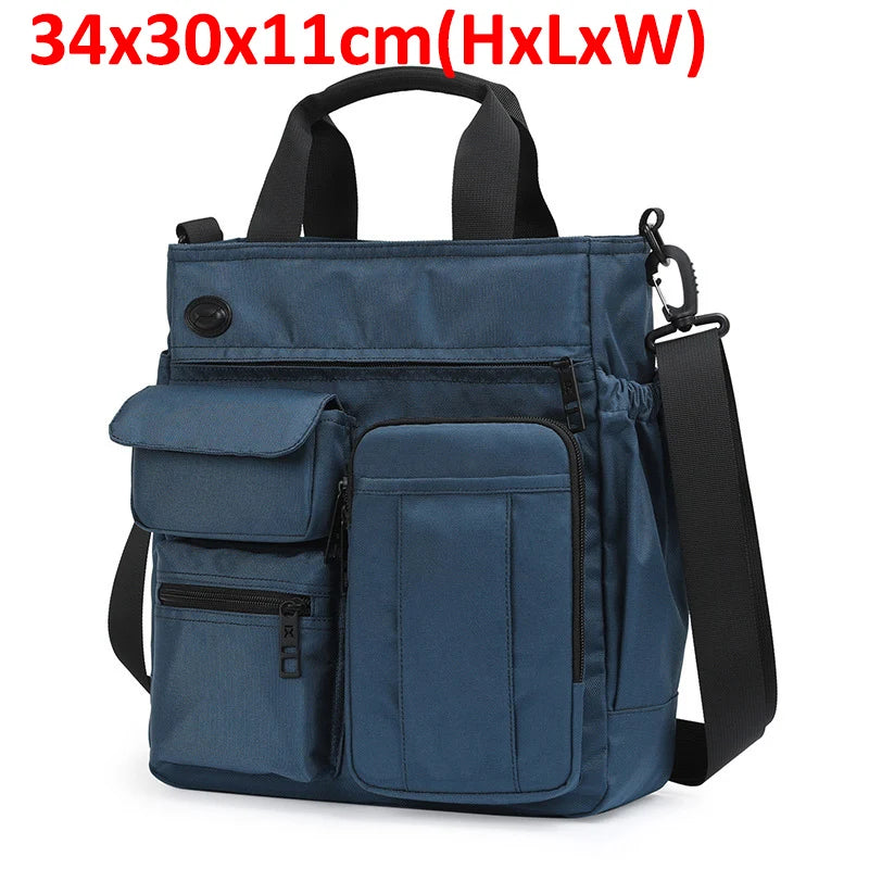 Men's Vintage Canvas Crossbody Handbag | Large Casual Tote Bag