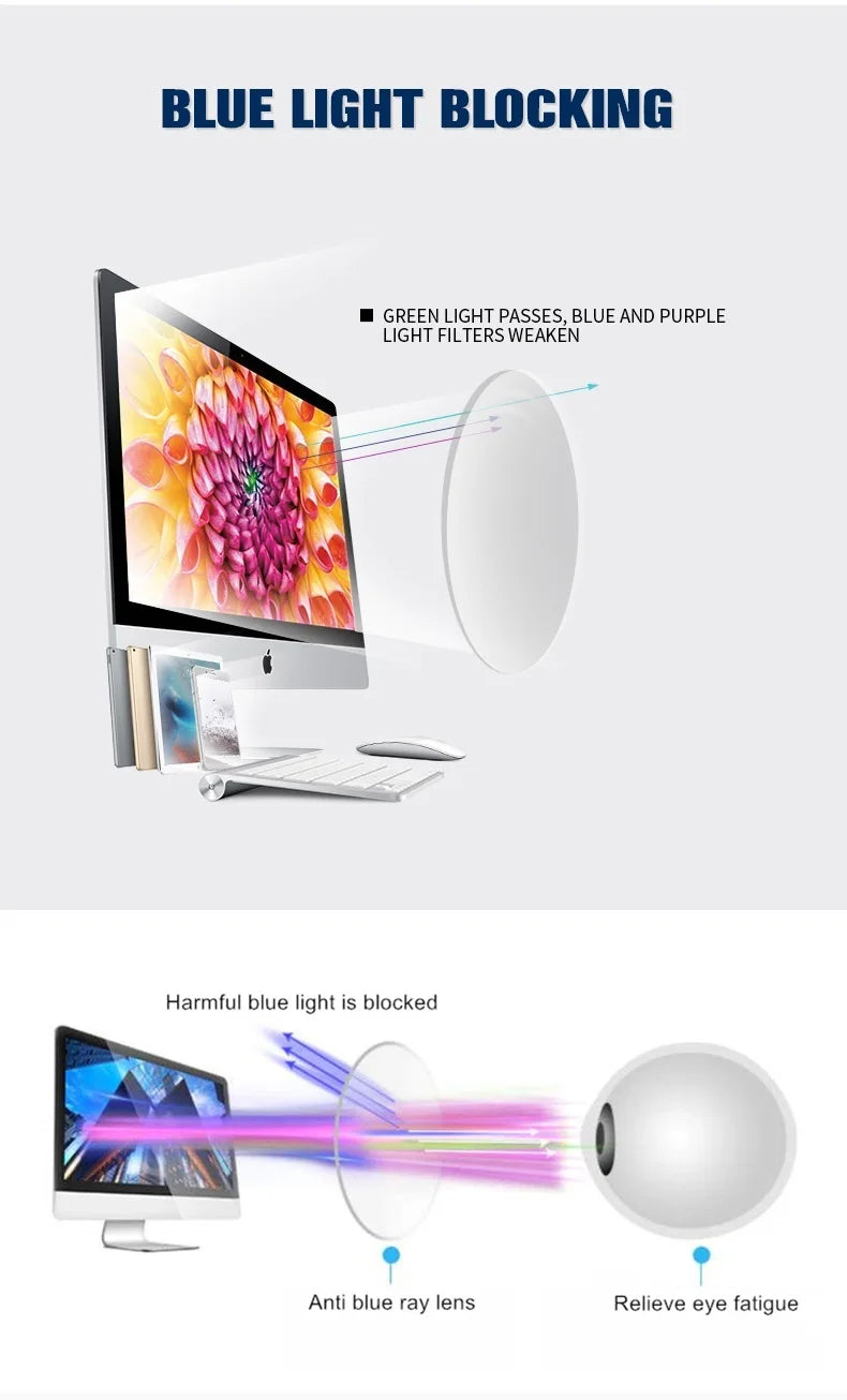 Custom Myopia Glasses | Stylish Butterfly Frame & Blue Light Blocking