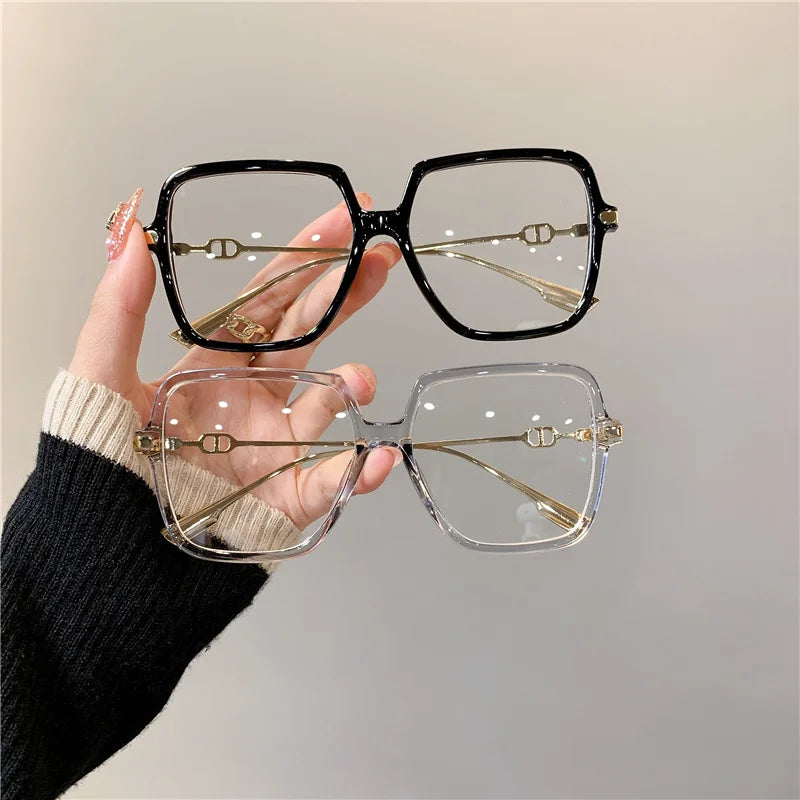 Women's Oversized Square Retro Eyewear | Anti-Blue Light Glasses 2026