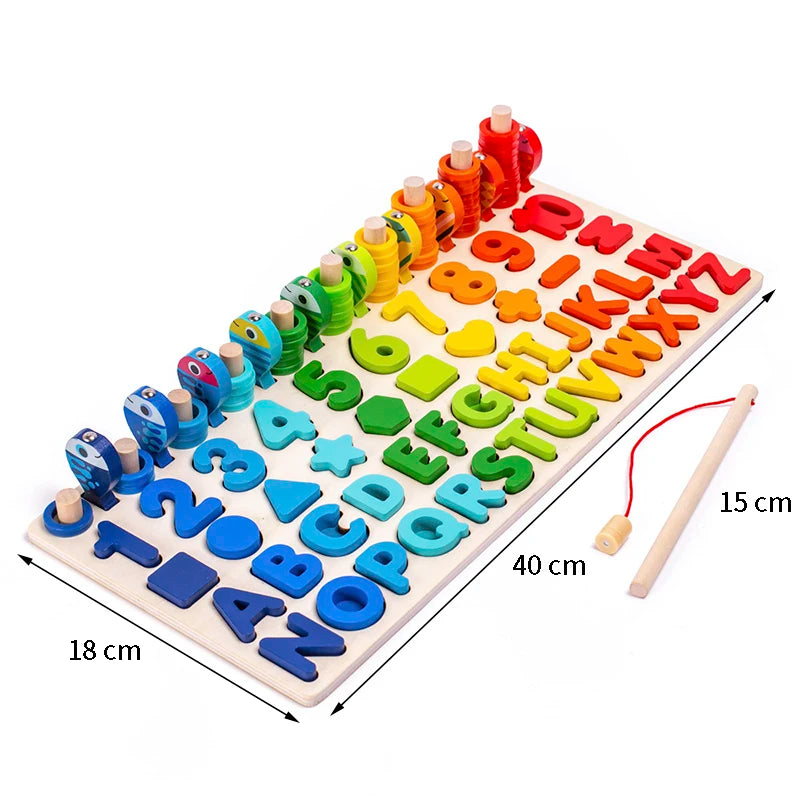 3D Montessori Educational Toy for Kids | Magnetic Fishing Shapes