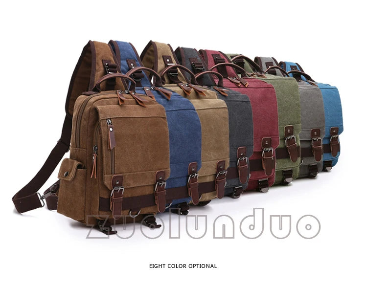 Versatile Small Canvas Backpack for Travel and School