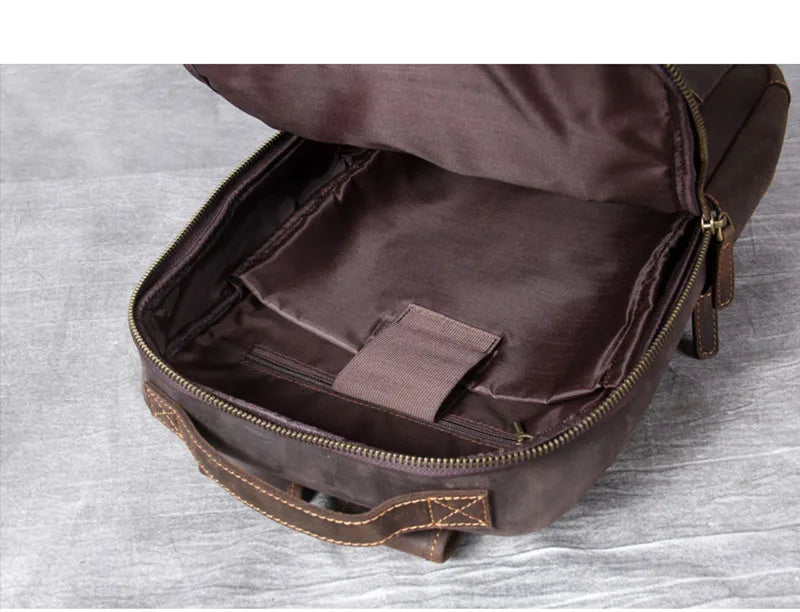 Vintage Genuine Leather Backpack for Men | Stylish Daily Rucksack
