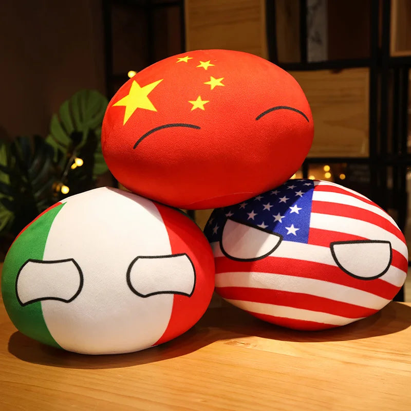 Country Ball Plushies - Fun Stuffed Dolls for All Ages