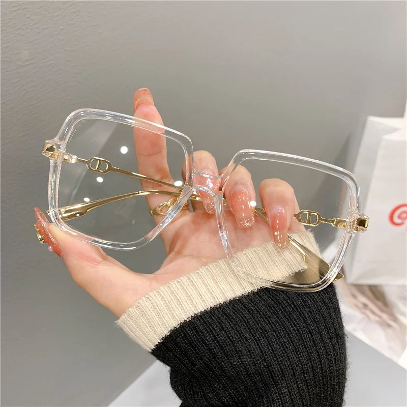 Women's Oversized Square Retro Eyewear | Anti-Blue Light Glasses 2026