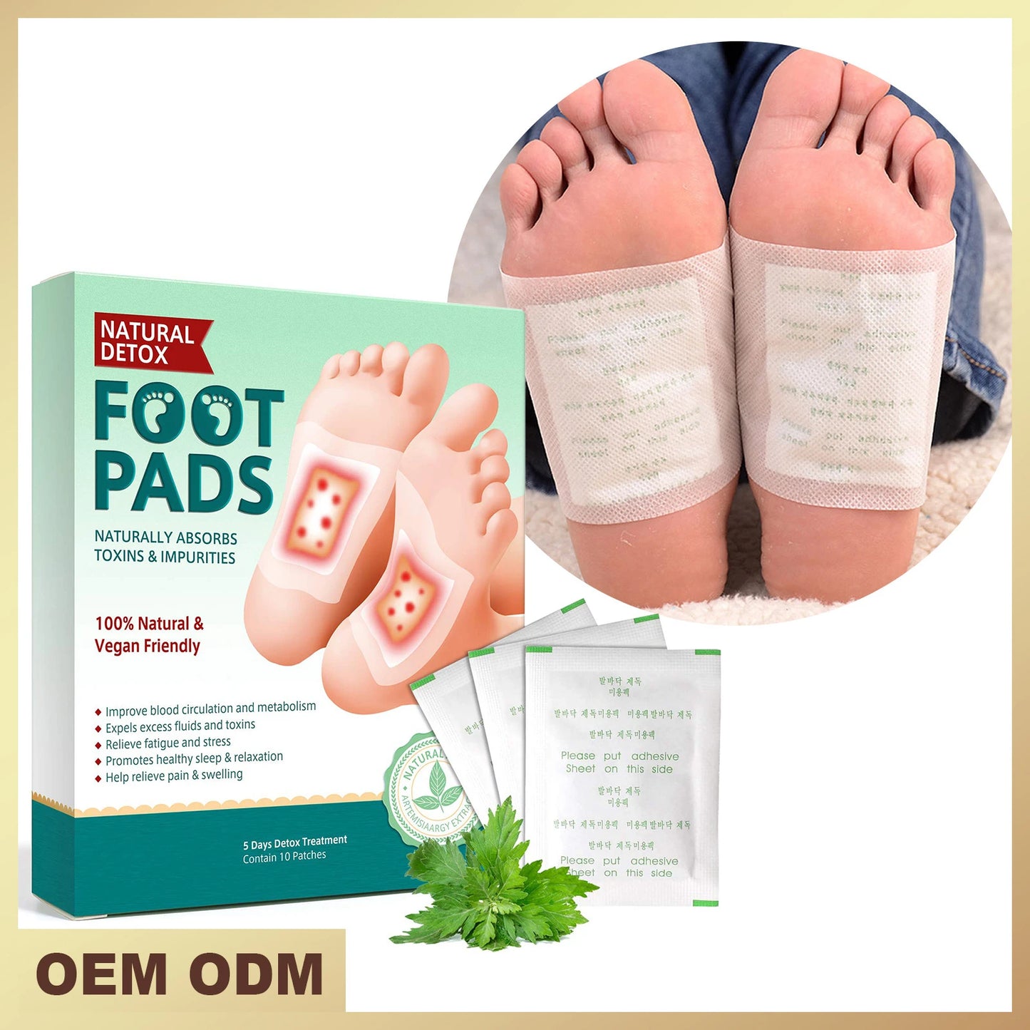 Deep Cleansing Foot Detox Patches | Anti-Swelling Slimming Pads