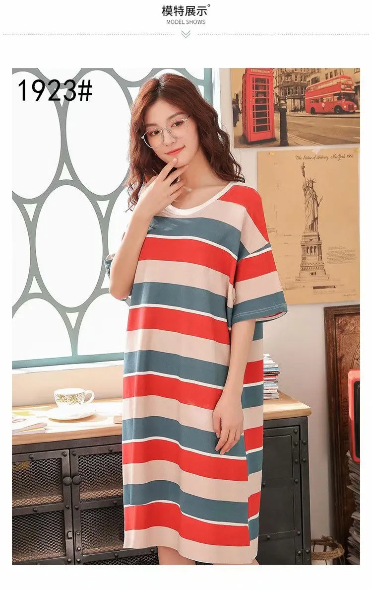 Cute Women's Short Sleeve Nightgown | Plus Size Sleepwear